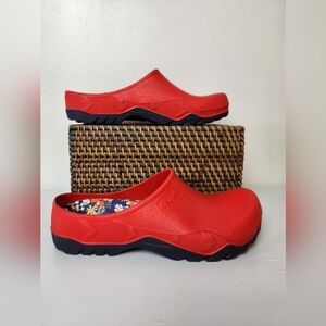 Gardenline Red Gardening Slip-On Open Back Clogs